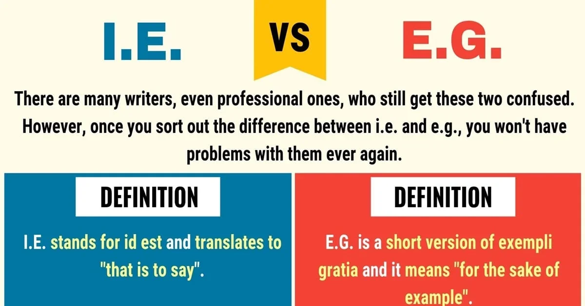 Confused About I.E. vs. E.G.? When to Use Each [With Examples]