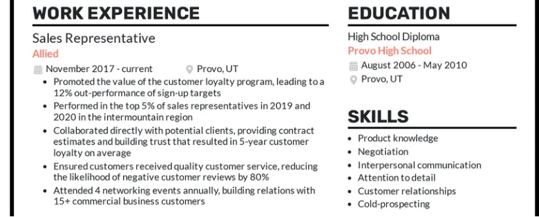 Three Rules for a Great Sales Resume